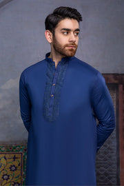 So Kamal Mens Unstitched Luxury Cotton Suit LM-1515 Teal Blue