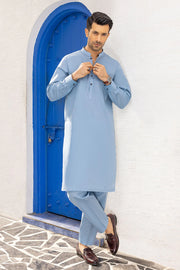 So Kamal Mens Unstitched Luxury Cotton Suit LM-1518 Light Blue