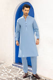 So Kamal Mens Unstitched Luxury Cotton Suit LM-1518 Light Blue