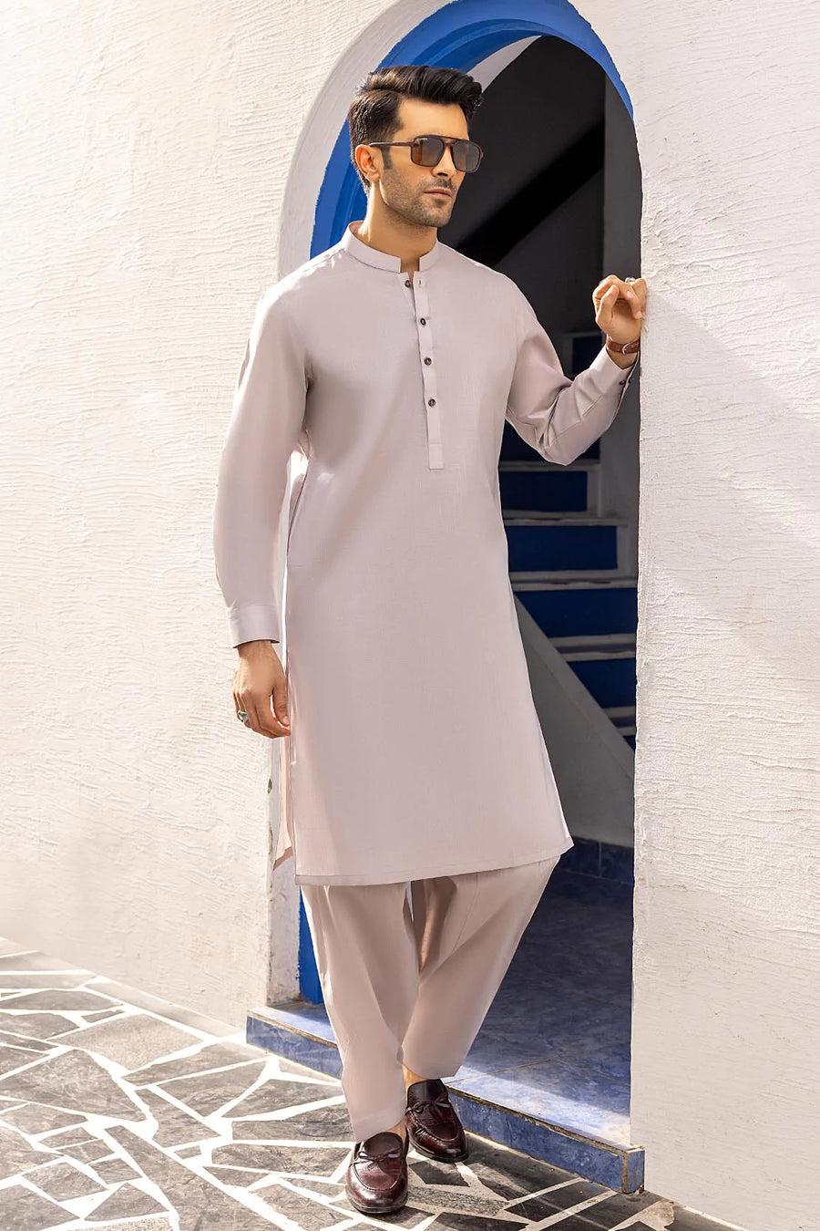 So Kamal Mens Unstitched Luxury Cotton Suit LM-1518 Lilac