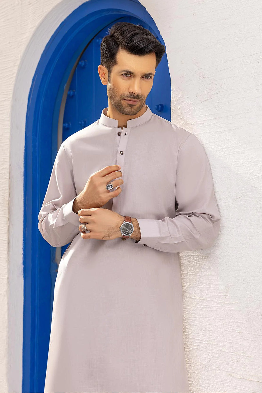 So Kamal Mens Unstitched Luxury Cotton Suit LM-1518 Lilac