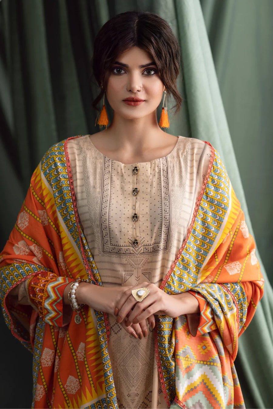 Ittehad Textiles Unstitched Printed Linen 3Pc Suit LNB - 001A