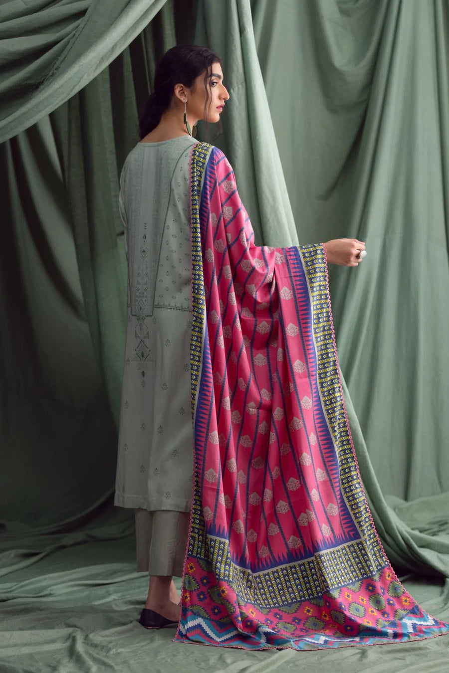 Ittehad Textiles Unstitched Printed Linen 3Pc Suit LNB - 001B