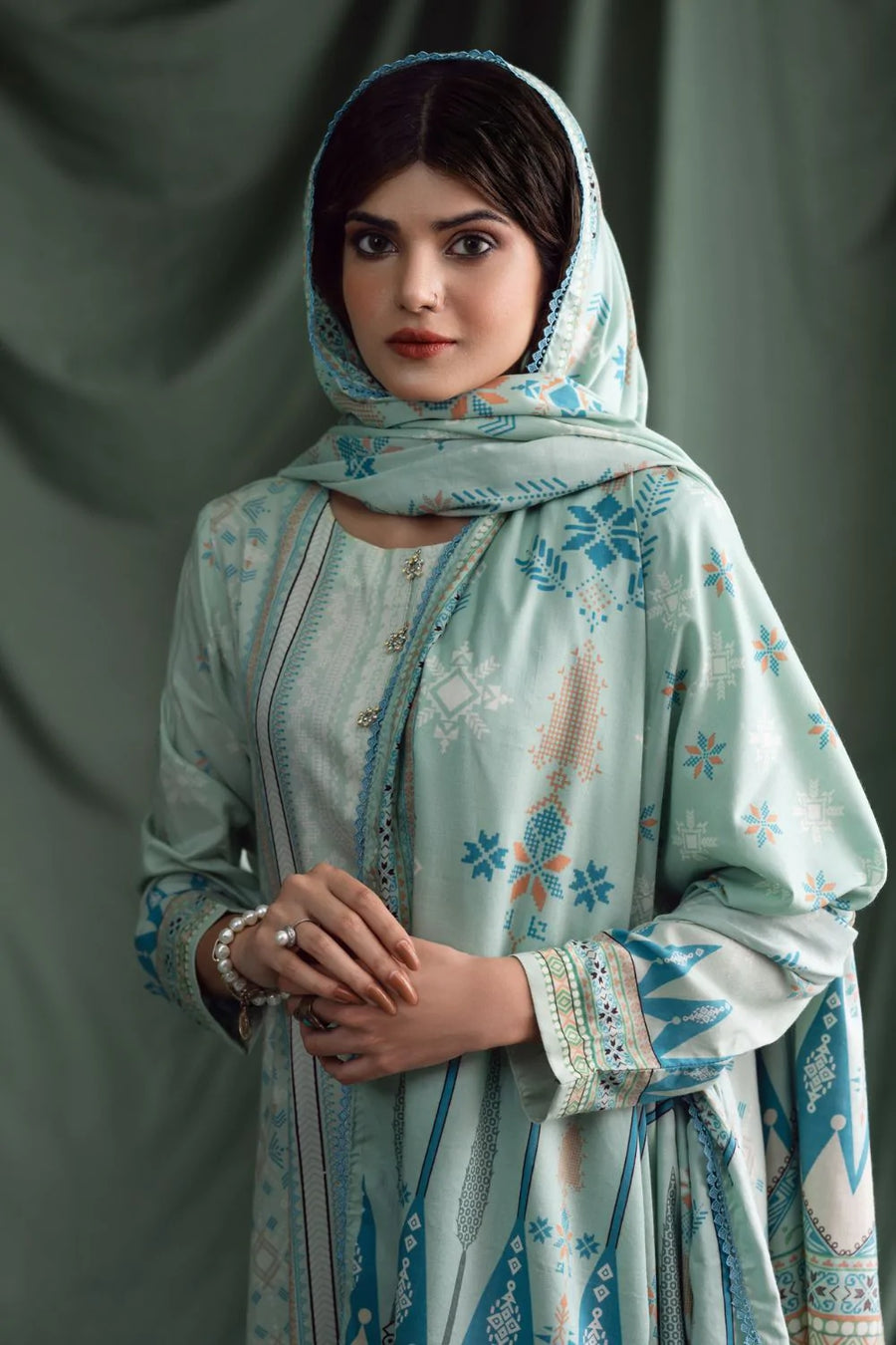 Ittehad Textiles Unstitched Printed Linen 3Pc Suit LNB - 002B