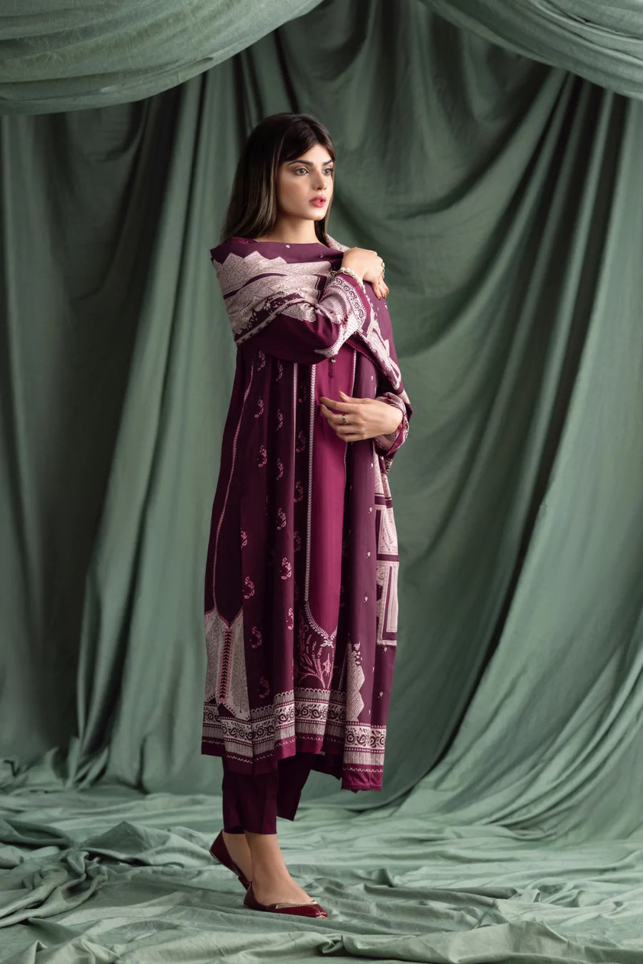 Ittehad Textiles Unstitched Printed Linen 3Pc Suit LNB - 003A