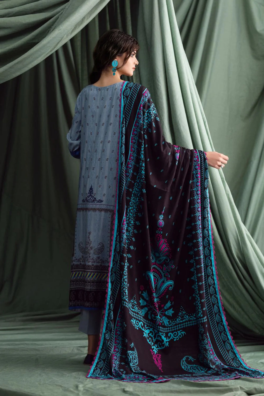 Ittehad Textiles Unstitched Printed Linen 3Pc Suit LNB - 004A