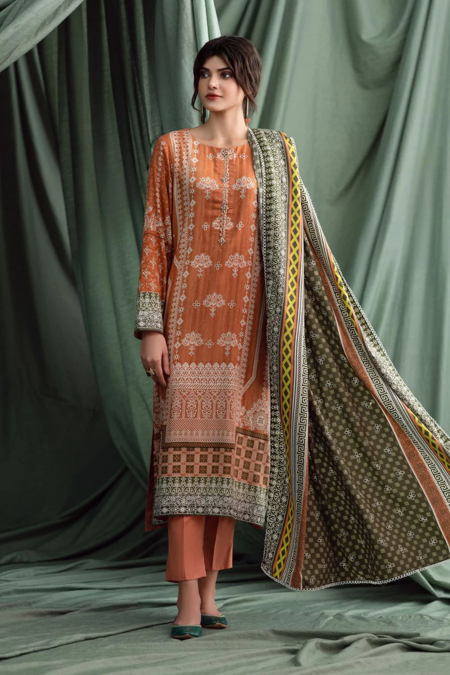 Ittehad Textiles Unstitched Printed Linen 3Pc Suit LNB - 005A