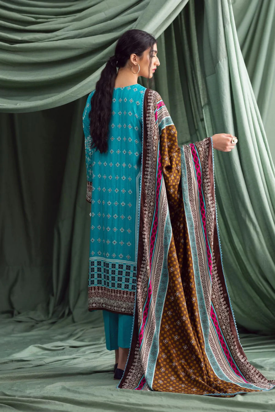 Ittehad Textiles Unstitched Printed Linen 3Pc Suit LNB - 005B
