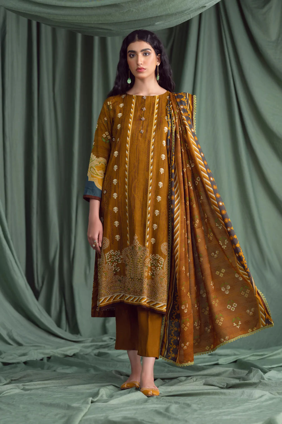 Ittehad Textiles Unstitched Printed Linen 3Pc Suit LNB - 011B