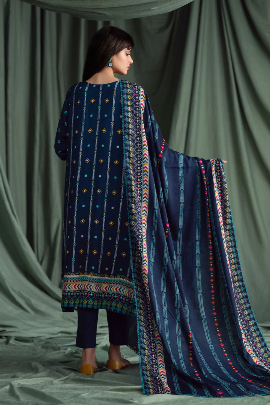 Ittehad Textiles Unstitched Printed Linen 3Pc Suit LNB - 012B