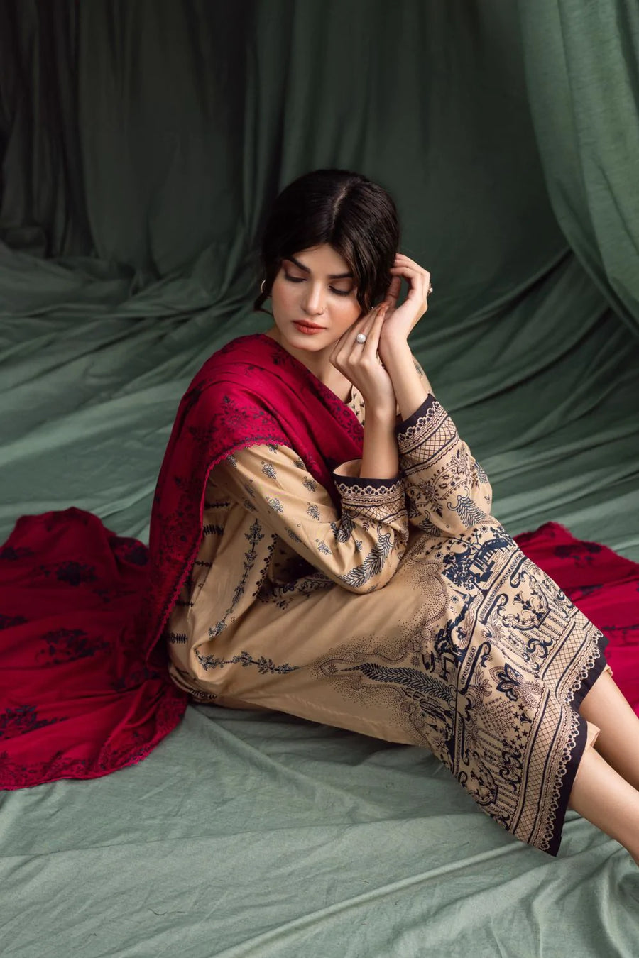 Ittehad Textiles Unstitched Printed Linen 3Pc Suit LNB - 015A