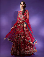 Emaan Adeel Lamour Vol-02 Unstitched Embroidered Net 3Pc Suit LR-02