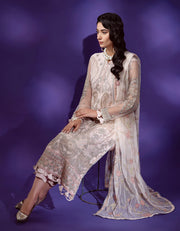 Emaan Adeel Lamour Vol-02 Unstitched Embroidered Net 3Pc Suit LR-05
