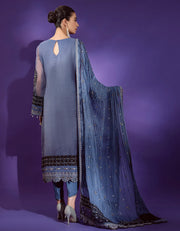 Emaan Adeel Lamour Vol-02 Unstitched Embroidered Organza 3Pc Suit LR-07