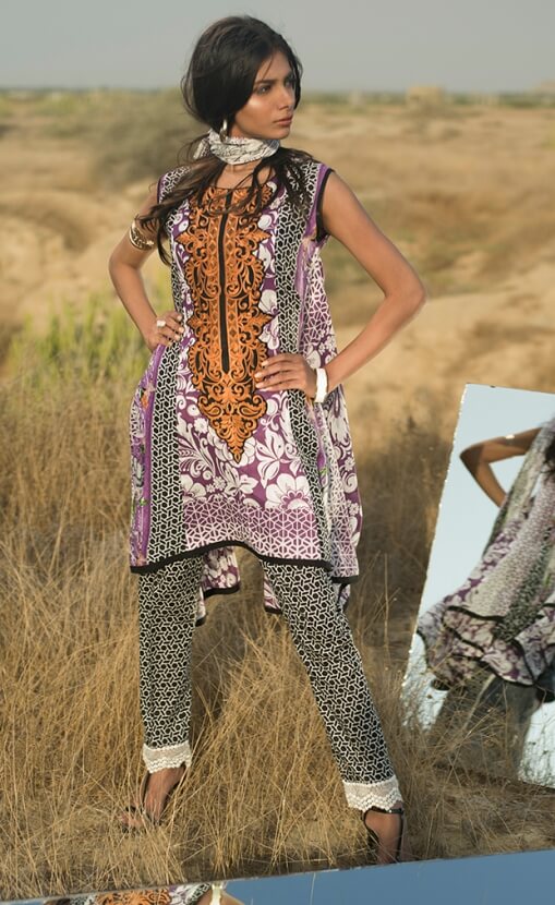 LSM Komal Spring 2018 3pc Embroidered Lawn KEL 4004-A - FaisalFabrics.pk