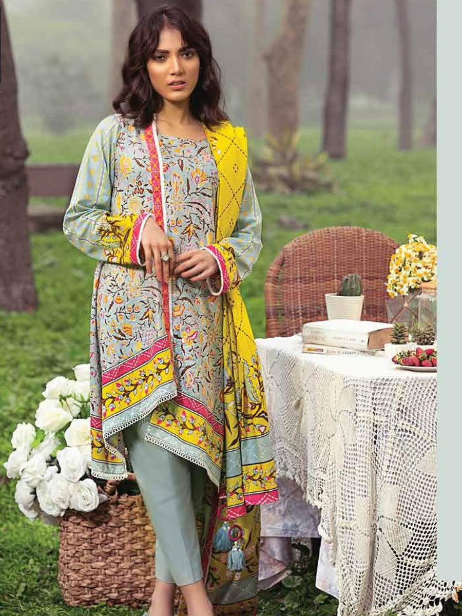 Lakhany Komal Lawn Summer 2021 Unstitched Printed 3Pc Suit KP-2008-A - FaisalFabrics.pk