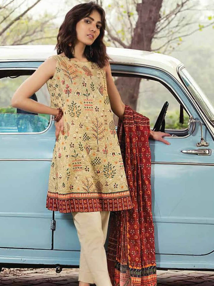 Lakhany Komal Lawn Summer 2021 Unstitched Printed 3Pc Suit KP-2011-A - FaisalFabrics.pk