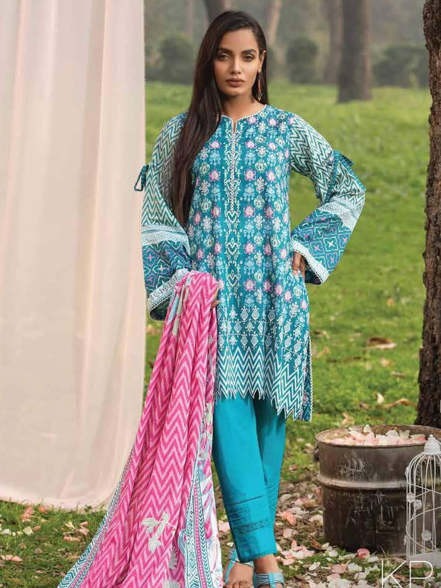 Lakhany Komal Lawn Summer 2021 Unstitched Printed 3Pc Suit KP-2013-A - FaisalFabrics.pk