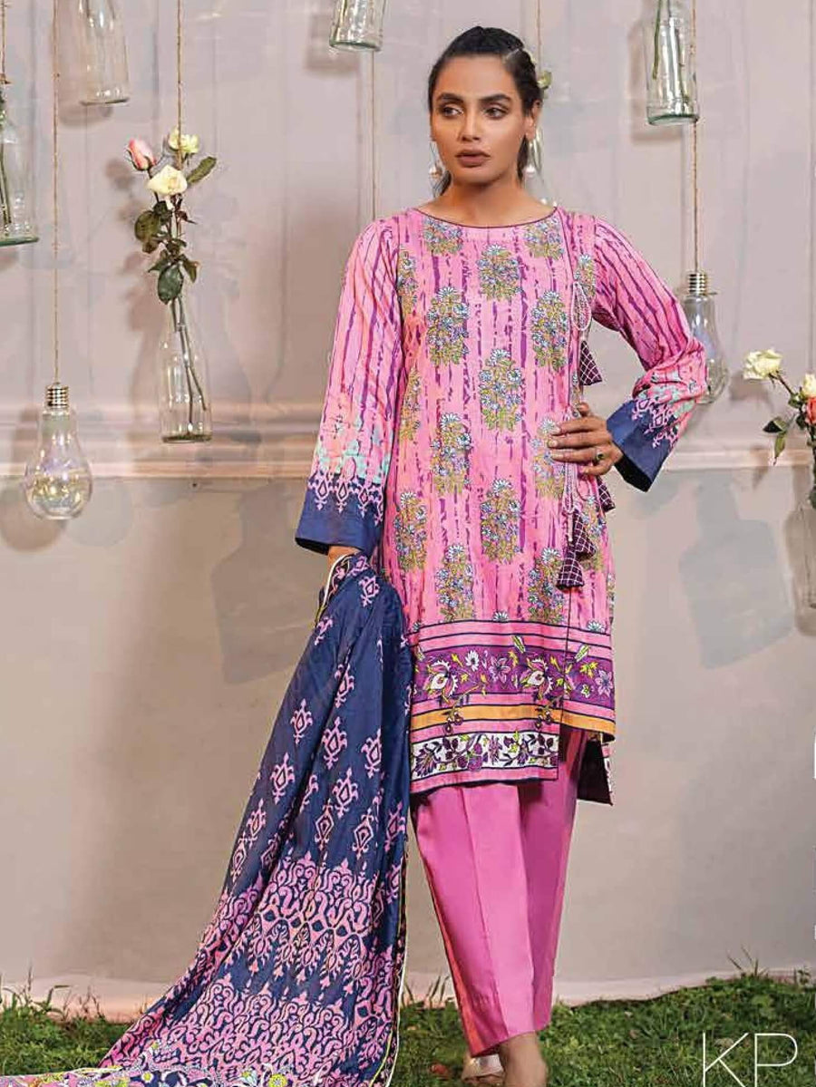 Lakhany Komal Lawn Summer 2021 Unstitched Printed 3Pc Suit KP-2015-B - FaisalFabrics.pk