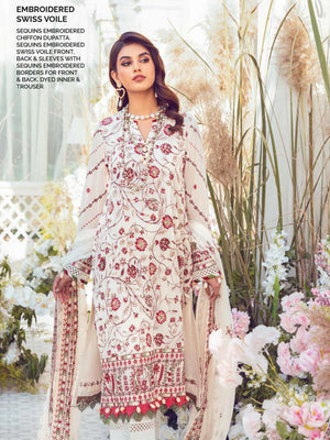 GulAhmed Summer Premium Embroidered Swiss Voile 3Pc Suit LSV-32001
