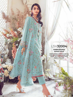 GulAhmed Summer Premium Embroidered Swiss Voile 3Pc Suit LSV-32004