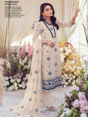 GulAhmed Summer Premium Embroidered Swiss Voile 3Pc Suit LSV-32008