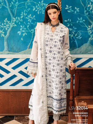 GulAhmed Summer Premium Embroidered Swiss Voile 3Pc Suit LSV-32014