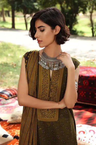 Gul Ahmed Pure Joy of Winter Printed Twill Linen 3Pc Suit LT-12015 A