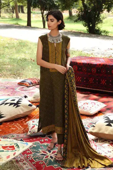 Gul Ahmed Pure Joy of Winter Printed Twill Linen 3Pc Suit LT-12015 A