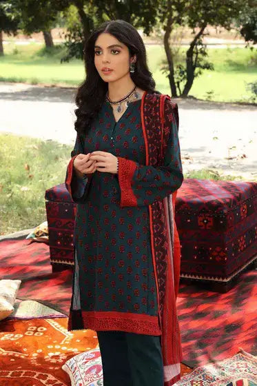 Gul Ahmed Pure Joy of Winter Printed Twill Linen 3Pc Suit LT-12015 B