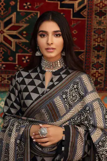 Gul Ahmed Pure Joy of Winter Printed Twill Linen 3Pc Suit LT-12019 A