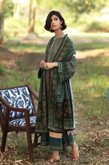 Gul Ahmed Pure Joy of Winter Printed Twill Linen 3Pc Suit LT-12027 B
