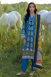 Gul Ahmed Winter Linen Bloom Unstitched Printed 3Pc Suit LT-22010 A