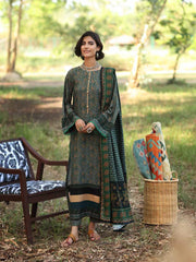 Gul Ahmed Pure Joy of Winter Printed Twill Linen 3Pc Suit LT-12027 B