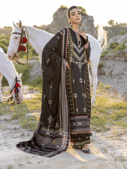 Gul Ahmed Winter Linen Bloom Unstitched Embroidered 3Pc Suit LT-22003