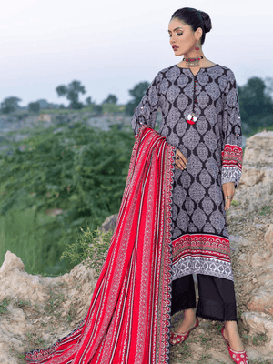 Gul Ahmed Winter Linen Bloom Unstitched Printed 3Pc Suit LT-22008 A