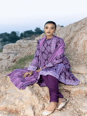 Gul Ahmed Winter Linen Bloom Unstitched Printed 3Pc Suit LT-22008 B