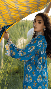 Gul Ahmed Winter Linen Bloom Unstitched Printed 3Pc Suit LT-22010 A