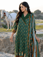 Gul Ahmed Winter Linen Bloom Unstitched Printed 3Pc Suit LT-22011 B