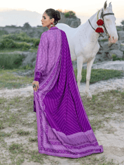 Gul Ahmed Winter Linen Bloom Unstitched Printed 3Pc Suit LT-22015 B