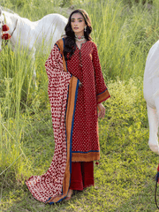 Gul Ahmed Winter Linen Bloom Unstitched Printed 3Pc Suit LT-22017 B