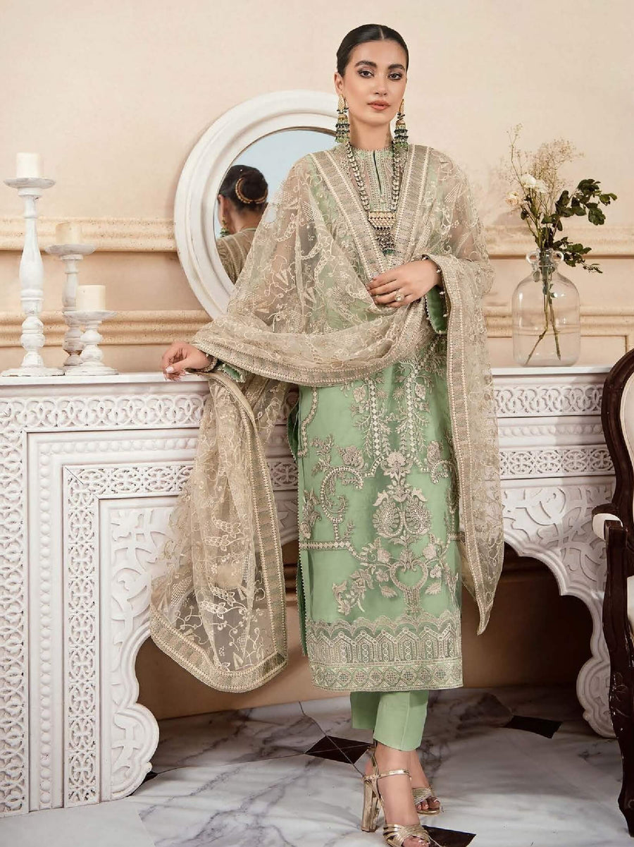 Aik Atelier Lumiere Organza and Tulle Unstitched 3Pc Suit Look-03