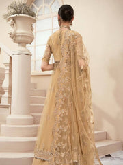 Aik Atelier Lumiere Organza and Tulle Unstitched 3Pc Suit Look-06