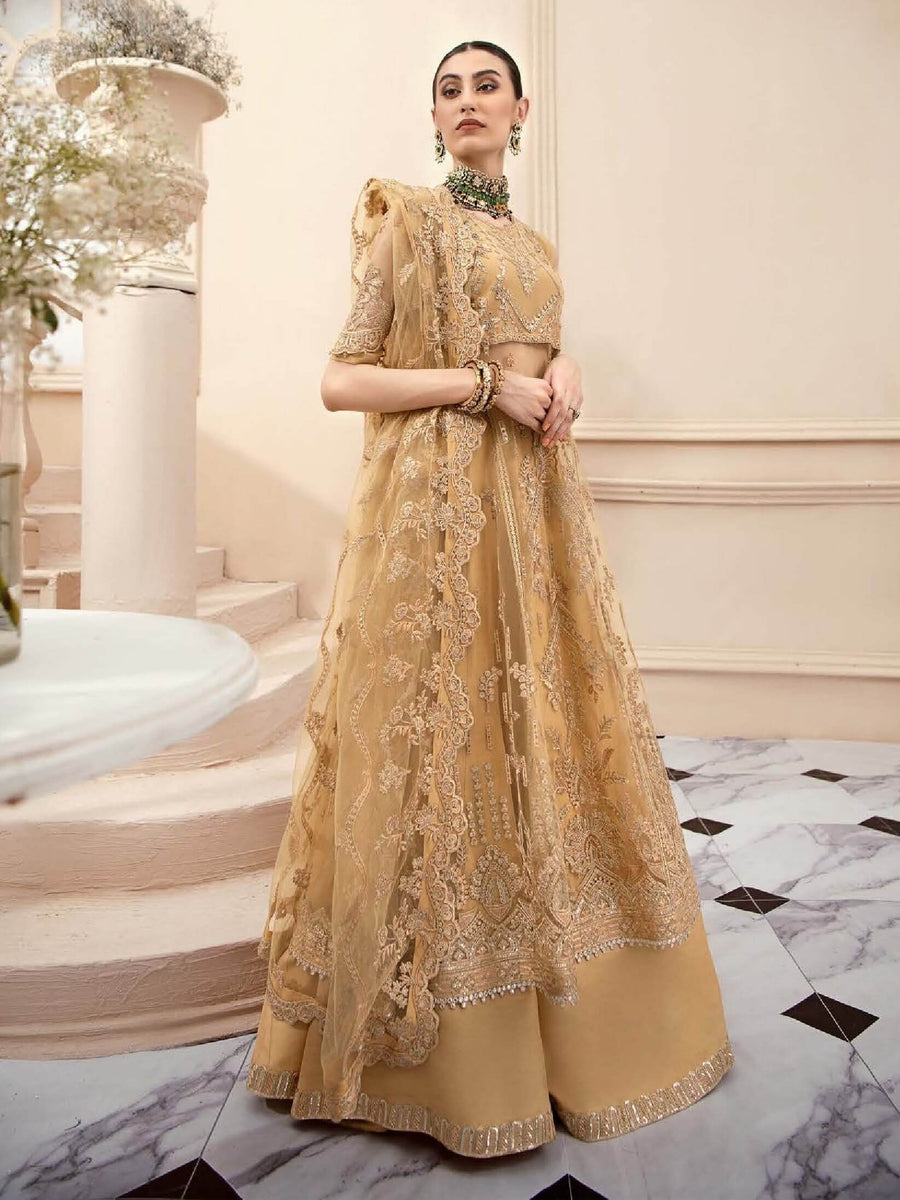 Aik Atelier Lumiere Organza and Tulle Unstitched 3Pc Suit Look-06