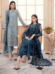 Aik Atelier Lumiere Organza and Tulle Unstitched 3Pc Suit Look-07