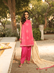 Lakhany Jacquard Embroidered Lawn spring collection 3pc Suit JC-2094 - FaisalFabrics.pk