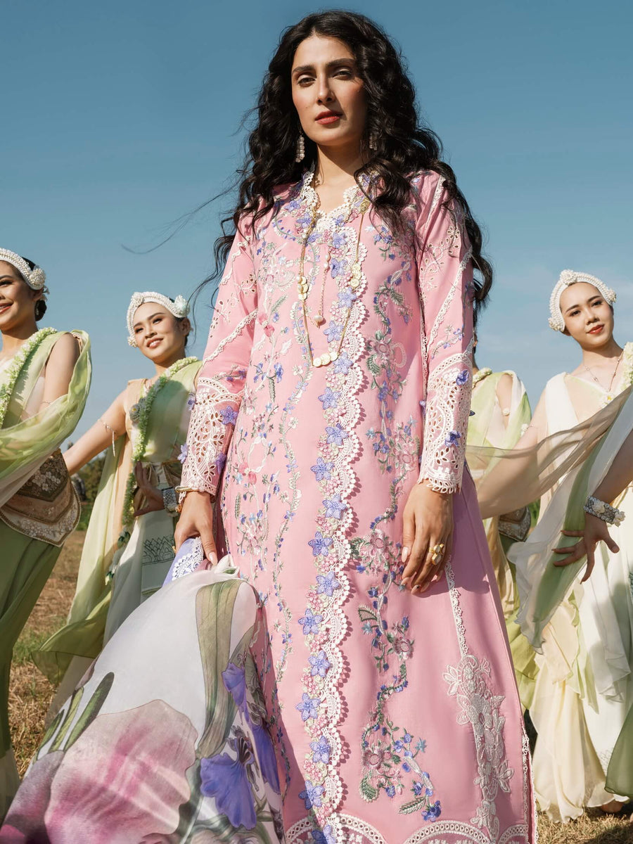 Mushq Lawana Embroidered Luxury Lawn Unstitched 3Pc Suit MSL-23-08 Lalita