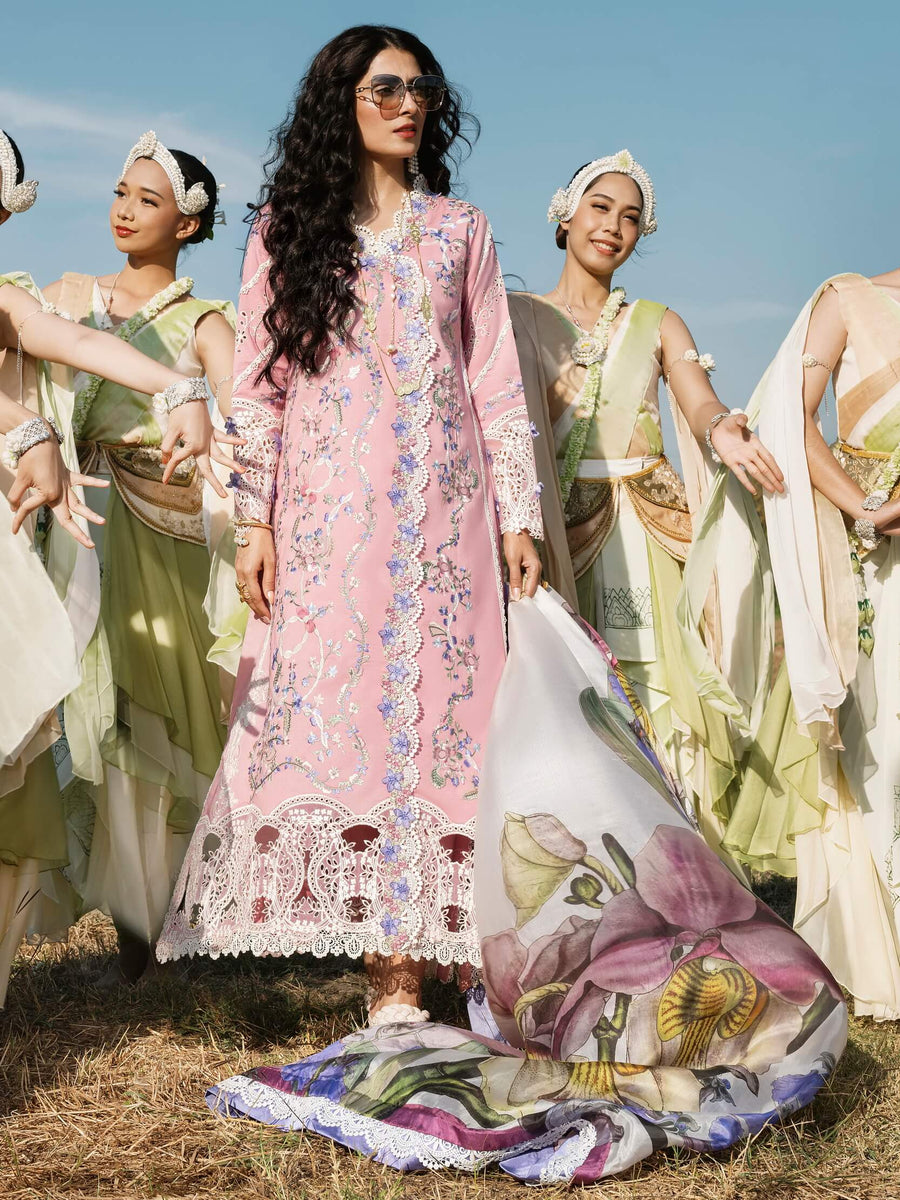 Mushq Lawana Embroidered Luxury Lawn Unstitched 3Pc Suit MSL-23-08 Lalita