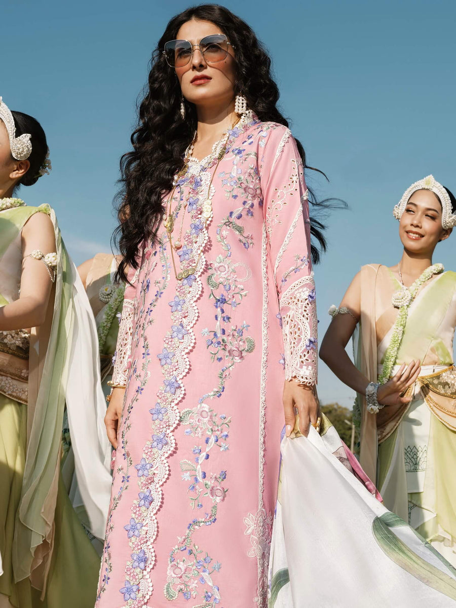 Mushq Lawana Embroidered Luxury Lawn Unstitched 3Pc Suit MSL-23-08 Lalita