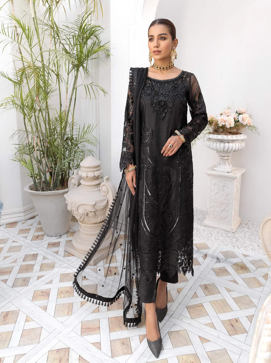 Emaan Adeel Le Festa Premium Formals Unstitched 3Pc Suit LF-403 - FaisalFabrics.pk